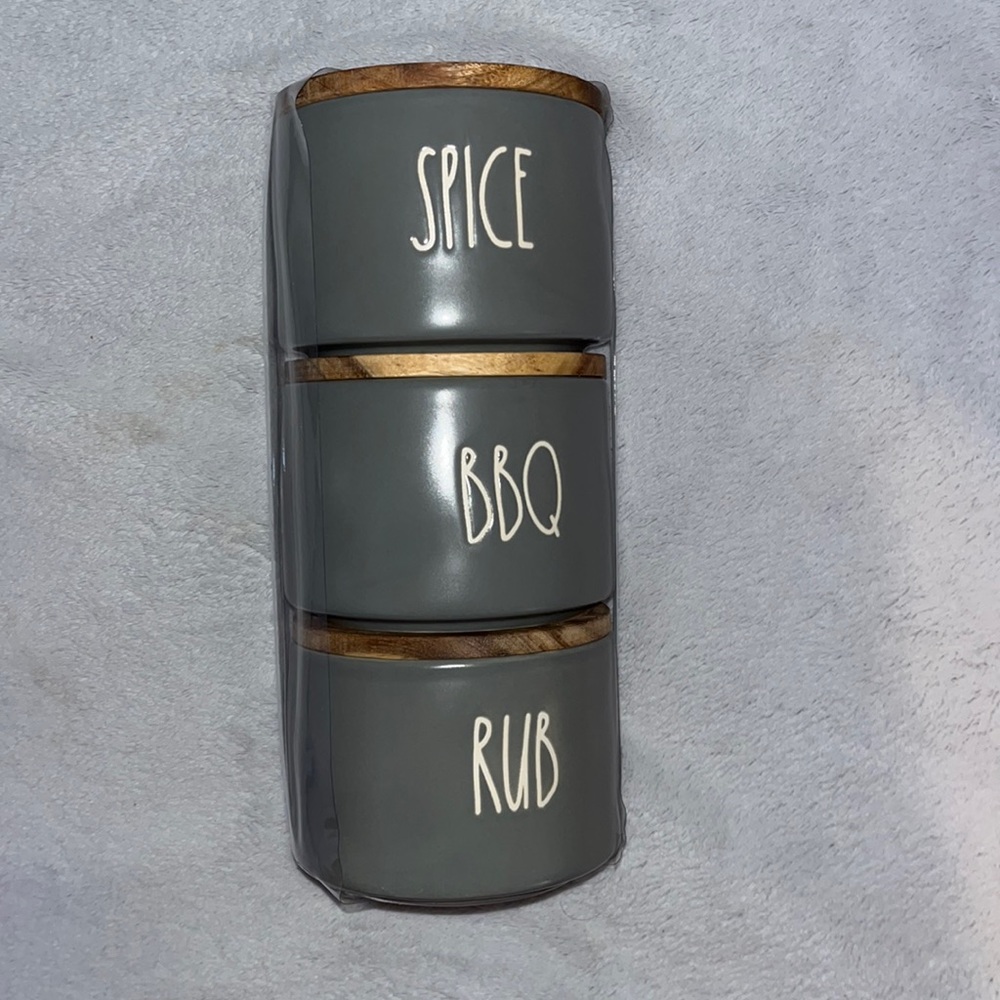 Rae Dunn stacking spice containers